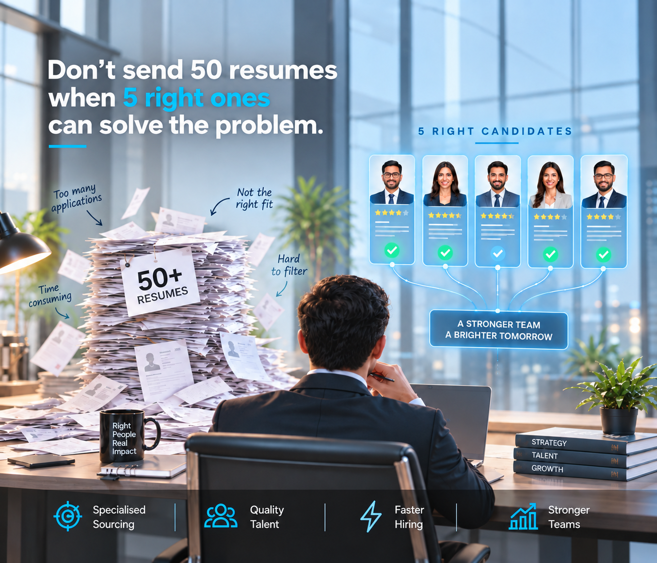 TurtixHive consultants reviewing a specialist hiring brief