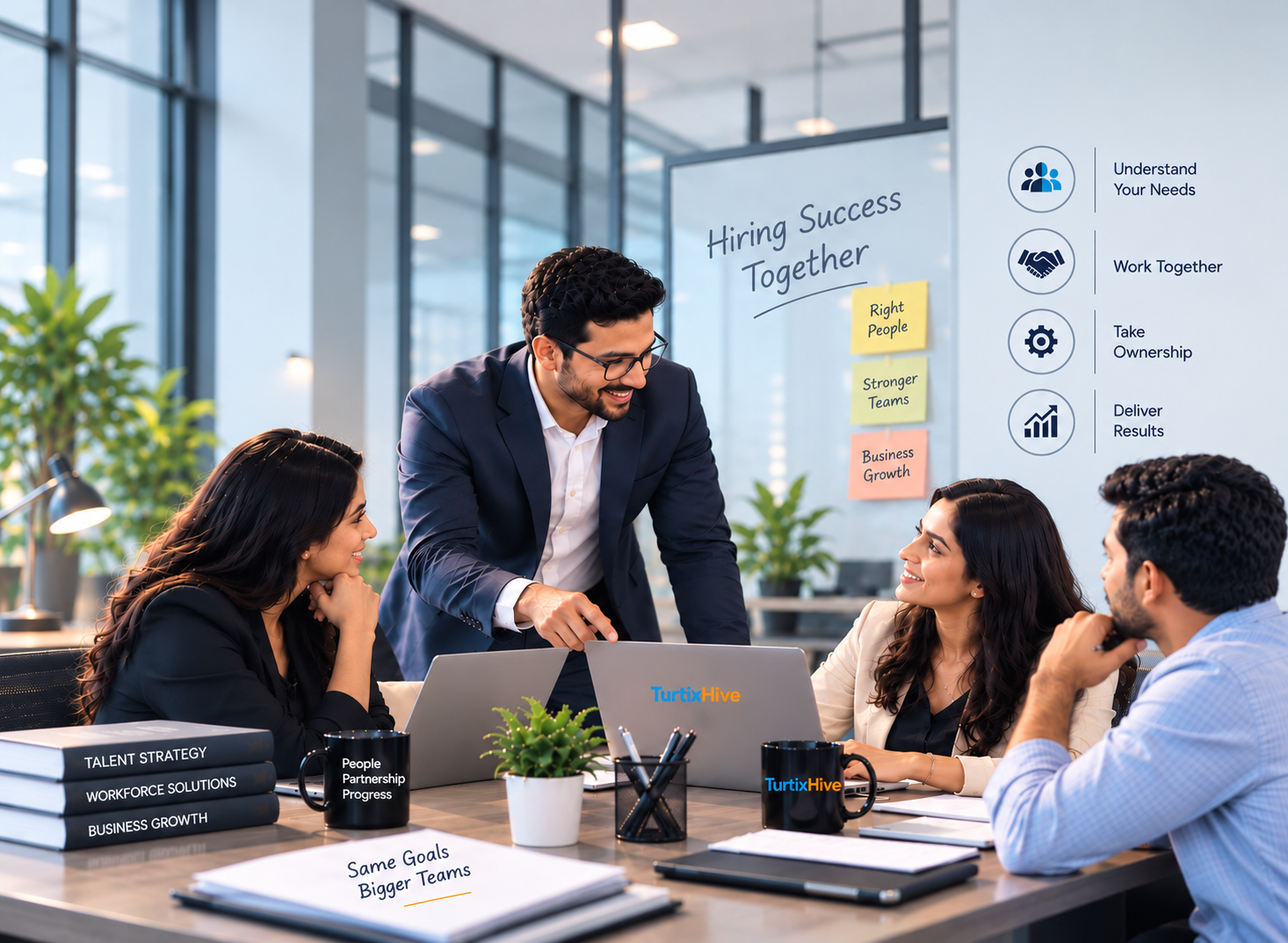 TurtixHive consultants reviewing a specialist hiring brief